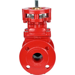 Задвижка клиновая 30ч939р GVWN1414E-2W-F Ду50 Ру10/16, фланцевая, корпус - чугун GGG50, уплотнение - EPDM, c ISO-фланцем и невыдвижным голым штоком, цвет - красный, крутящий момент 20Нм