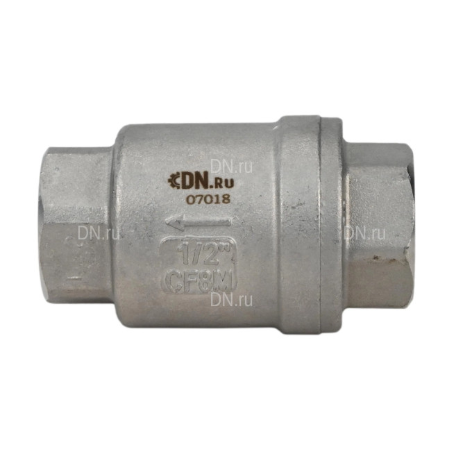 Клапан обратный VCS3232P-T 2″ Ду50 Ру16 резьбовой, пружинный, корпус - нержавеющая сталь 316, диск - нержавеющая сталь 316, уплотнение - металл