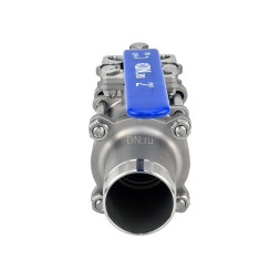 Кран шаровой BV3232P(3pc)-FP-W-ISO-H LONG Ду40 Ру40 полнопроходной, трехсоставной, корпус - нержавеющая сталь 316, уплотнение - PTFE, под приварку, с рукояткой