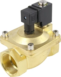 Клапан электромагнитный VS400-NT-NC-24VDC 1 1/2″ Ду40 Ру16, соленоидный двухходовой, корпус - латунь, уплотнение - NBR, резьбовой, нормально-закрытый, пилотный, катушка - 24В