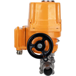 Кран шаровой BV3131P(3pc)-FP-W-ISO-H LONG Ду50 Ру40 полнопроходной, корпус - нержавеющая сталь 304, уплотнение - PTFE, под приварку, с 1/4-оборотным электроприводом взрывозащищенным QT-EX-010EM-O2-24VDC-У1 24В
