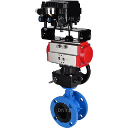 Затвор дисковый поворотный WBV1313E-2W-F-H Ду50 Ру16 фланцевый, корпус - чугун GGG40, диск - чугун GGG40, EPDM, с пневмоприводом PA-DA-105, позиционером YT-1000RSN с обратной связью и ручным дублером MON1-250-T26-ISO