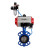 Затвор дисковый поворотный WBV1432E-2W-Fb-H Ду150 Ру16, корпус - чугун GGG50, диск - нержавеющая сталь 316L, уплотнение - EPDM, с пневмоприводом PA-SA-130 с возвратными пружинами, пневмораспределителем 4M310-08 DC24V, БПВ AFC2000
