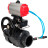 Кран шаровой BV4242E-FP-GRM-ISO Дн100 Ру10 полнопроходной, корпус - НПВХ, шар - НПВХ, уплотнение - EPDM, с пневмоприводом PA-DA-065, пневмораспределителем 4V320-08 AC220V и ручным дублером MON1-250-T26-ISO