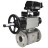 Кран шаровой BV3232P(4pc)-FP-3WL-F Ду100 Ру16 полнопроходной трехходовой, фланцевый, корпус - нержавеющая сталь SS316, с пневмоприводом PA-DA-105-1 двойного действия и пневмопозиционером YT-1000RSN с обратной связью
