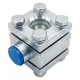 Стекло смотровое SG2-21G-T тип В ГОСТ 21836-2021 Ду40 Ру40 двустороннее, материал - углеродистая сталь, резьбовое