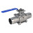 Кран шаровой BV3232P(3pc)-FP-W-ISO-H LONG Ду50 Ру40 полнопроходной, трехсоставной, корпус - нержавеющая сталь 316, уплотнение - PTFE, под приварку, с рукояткой
