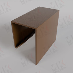 Планка завершающая для сайдинга сложная 30х25х3000 мм 0,5 мм Brown