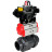 Кран шаровой BV4242E-FP-GRM-ISO Дн100 Ру10 полнопроходной, корпус - НПВХ, шар - НПВХ, уплотнение - EPDM, с пневмоприводом PA-DA-065 и БКВ APL-410N EX