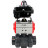 Кран шаровой BV4242E-FP-GRM-ISO Дн100 Ру10 полнопроходной, корпус - НПВХ, шар - НПВХ, уплотнение - EPDM, с пневмоприводом PA-DA-065 и БКВ APL-410N EX