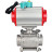 Кран шаровой BV3232P(3pc)-FP-W-ISO-H WDVF Ду32 Ру63 полнопроходной, трехсоставной, корпус - нержавеющая сталь 316, уплотнение - PTFE, под приварку, пневмопривод PA-DA-052, пневмораспределитель 4M310-08 DC24V и магнитным переключателем ALS200D