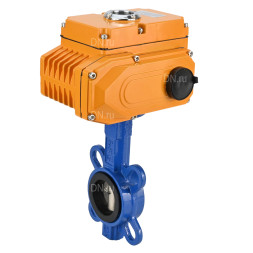 Затвор дисковый поворотный WBV1432N-2W-Fb-H Ду250-040 Ру16, корпус - чугун GGG50, диск - нержавеющая сталь 316L, уплотнение - NBR, с электроприводом QT-N-040EM-1-24VAC-У1