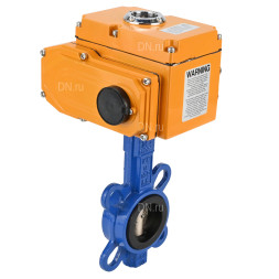 Затвор дисковый поворотный WBV1432N-2W-Fb-H Ду250-040 Ру16, корпус - чугун GGG50, диск - нержавеющая сталь 316L, уплотнение - NBR, с электроприводом QT-N-040EM-1-24VAC-У1