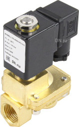 Клапан электромагнитный VS400-VT-NC-24VDC 3/8″ Ду10 Ру16, соленоидный двухходовой, корпус - латунь, уплотнение - Viton, резьбовой, нормально-закрытый, пилотный, катушка - 24В