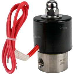 Клапан электромагнитный VS131-VT-NC-24VDC 1/4″ Ду8 Ру10, соленоидный двухходовой, корпус - нержавеющая сталь 304, уплотнение - Viton, резьбовой, нормально-закрытый, прямого действия, катушка - 24В