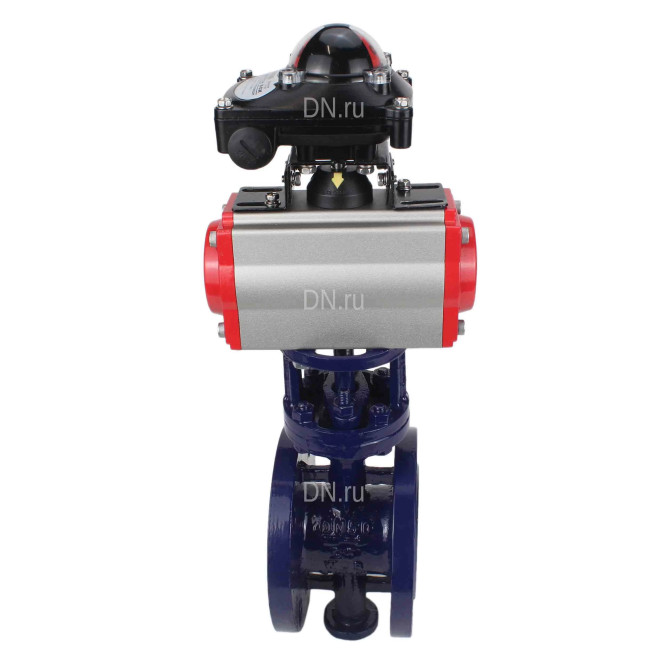 Затвор дисковый поворотный с тройным эксцентриситетом WBV3EX-3432M-1W-F-ISO Ду65 Ру25 фланцевый, корпус - углеродистая сталь WCB, диск - нерж.сталь 316, METAL с пневмоприводом PA-SA-130, пневмораспределителем 4M310-08 DC24V и БКВ APL-210N
