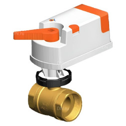 Кран шаровой BVR0031P-SP-T-ED 2″ Ду50 Ру20 двухходовой, неполнопроходной, резьбовой, материал корпуса - латунь 59(ЛС59-1), уплотнение - PTFE, с электроприводом 4-20мА 24VDC