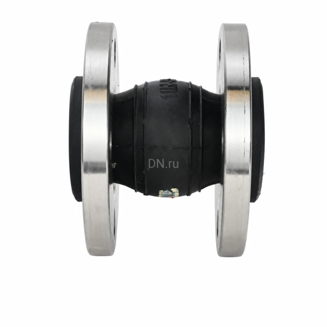 Компенсатор резиновый CR-N32-F Ду25 Ру10/16 KRN, резиновая вставка (корпус) - NBR, тип присоединения - фланцевый, материал фланцев - нержавеющая сталь AISI 316