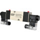 Пневмораспределитель 4M320-08 AC220V 1/4″ бистабильный, пятиканальный, с двусторонним ЭМУ для четвертьоборотных пневмоприводов (на корпус)
