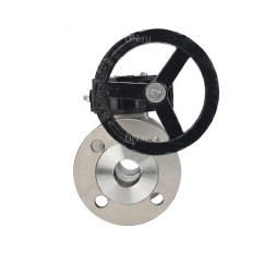 Кран шаровой BV3232P(2pc)-FP-F-ISO-H Ду40 Ру40 полнопроходной двухходовой, нержавеющая сталь 316, фланцевый, уплотнение - PTFE, с редуктором RDN RQN3-150Z-T24