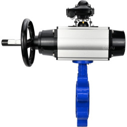 Затвор дисковый поворотный WBV1631E-2W-Fb-H Ду150 Ру16 LUG корпус - чугун QT450, диск - нержавеющая сталь 304, уплотнение - EPDM, с пневмоприводом PA-DA-105-1, пневмораспределителем 4M310-08 DC24V и БКВ APL-210N