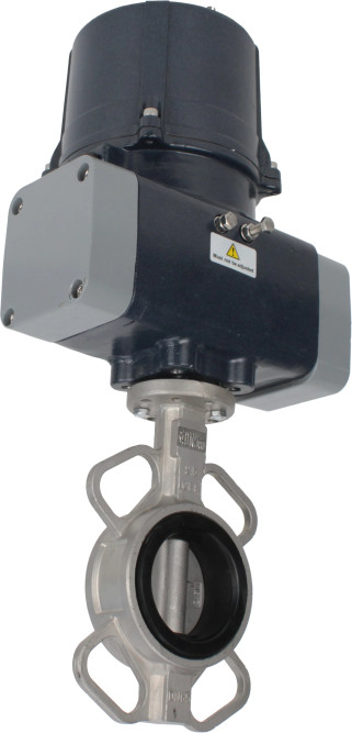 Затвор дисковый поворотный WBV3131E-2W-Fb-H Ду50 Ру16 межфланцевый, корпус - нержавеющая сталь 304, диск - нержавеющая сталь 304, уплотнение - EPDM, с электроприводом четвертьоборотным QTSA-N-003EM-O0-220VAC с пружинным возвратом
