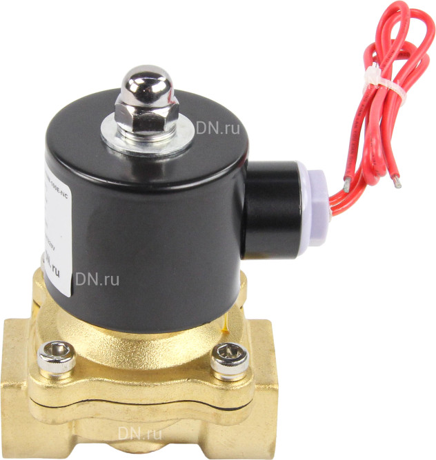 Клапан электромагнитный VS100-VT-NC-24VAC 3/4″ Ду20 Ру10 прямого действия двухходовой, корпус - латунь, присоединение - внутренняя резьба, уплотнение - VITON, нормально-закрытый, катушка - 24 В AC