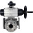 Кран шаровой BV3232P(4pc)-FP-3WL-F Ду100 Ру16 полнопроходной трехходовой, фланцевый, корпус - нержавеющая сталь SS316, с пневмоприводом PA-DA-105-1 двойного действия и БКВ APL-210N