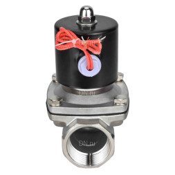 Клапан электромагнитный VS131-VT-NC-24VDC 1″ Ду25 Ру10, соленоидный двухходовой, корпус - нержавеющая сталь 304, уплотнение - Viton, резьбовой, нормально-закрытый, прямого действия, катушка - 24В