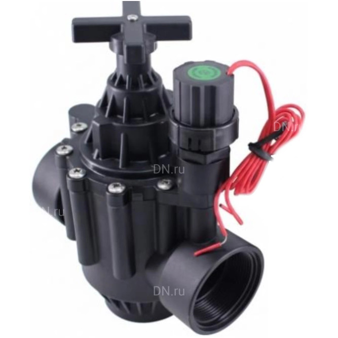 Клапан электромагнитный VS1141-NT-NO-220VAC 2″ Ду50 Ру10 соленоидный двухходовой пилотного действия, корпус - пластик PA66, уплотнение - NBR, внутренняя резьба, нормально открытый (НО), катушка 220 AC