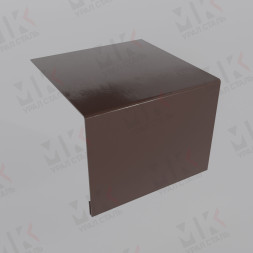 Планка откоса сложная 3D 230х75х3000 мм 0,5 мм RAL 8017