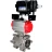 Кран шаровой BV3232P(3pc)-FP-SW-ISO-H Ду50 Ру63 полнопроходной, корпус - нержавеющая сталь SS316, под приварку, с пневмоприводом PA-DA-083, электропневматическим поворотным позиционером YT-1000RSN с обратной связью