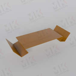 Планка угла внутреннего сложного 3000 мм 0,45 мм Print Premium Golden Wood Fresh