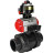 Кран шаровой BV4242E-FP-GRM-ISO Дн20 Ру10 полнопроходной, корпус - НПВХ, шар - НПВХ, уплотнение - EPDM, с пневмоприводом PA-DA-052, пневмораспределителем 4M310-08 DC24V и БКВ APL-510N EX
