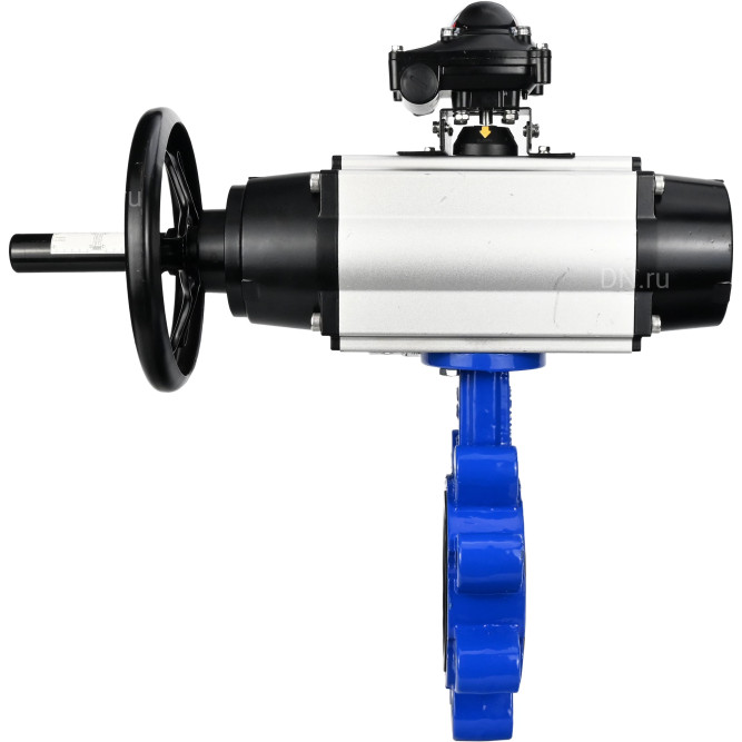 Затвор дисковый поворотный WBV1616E-2W-Fb-H Ду125 Ру16 LUG корпус - чугун QT450, диск - чугун QT450, уплотнение - EPDM, с пневмоприводом PA-DA-105-1, пневмораспределителем 4M310-08 DC24V и БКВ APL-210N
