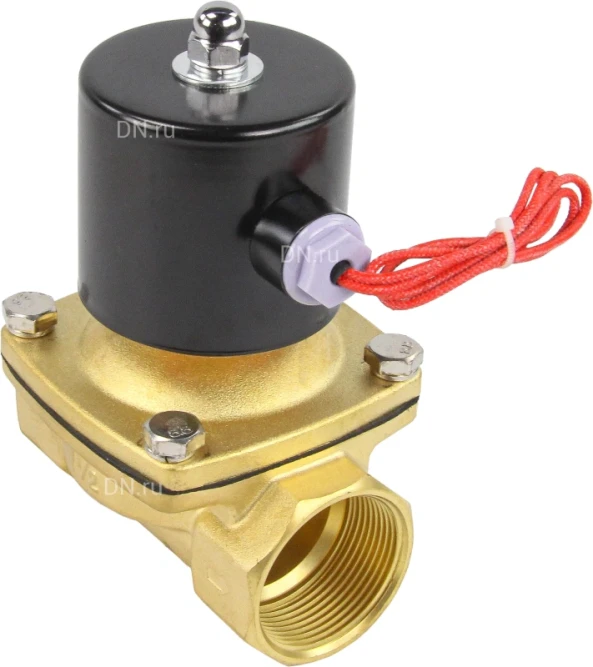 Клапан электромагнитный VS100-VT-NC-24VAC 1 1/2″ Ду40 Ру10 прямого действия двухходовой, корпус - латунь, присоединение - внутренняя резьба, уплотнение - VITON, нормально-закрытый, катушка - 24 В AC