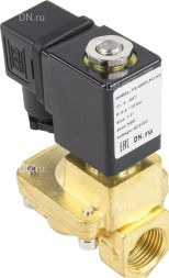 Клапан электромагнитный VS400-ET-NC-24VAC 1/2″ Ду15 Ру16 пилотного действия двухходовой, корпус - латунь, присоединение - внутренняя резьба, уплотнение - EPDM, нормально-закрытый, катушка - 24В AC