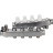 Коллекторная группа GC4-31-4 1″ Ду25 Ру10 отводов — 4, в сборе с терморегулирующими клапанами и запорно-балансировочными клапанами, дренажным краном и воздухоотводчиком, с заглушками, без переходников, корпус - нержавеющая сталь AISI 304