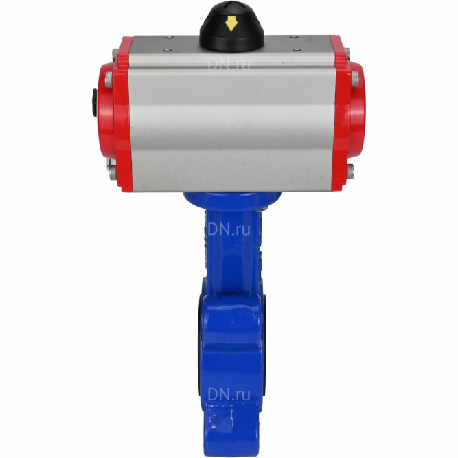 Затвор дисковый поворотный WBV1616N-2W-Fb-H Ду125 Ру16 LUG корпус - чугун QT450, диск - чугун QT450, уплотнение - NBR, с пневмоприводом PA-SA-140 и пневмораспределителем 4M310-08 DC24V