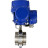 Затвор дисковый поворотный WBV3131E-2W-T-H Ду15 Ру10 резьбовой, корпус - пищевая нержавеющая сталь 304, уплотнение - EPDM, с электроприводом QT-N-005M-O2-380VAC-У1 с моментной муфтой и штурвалом