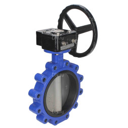 Затвор дисковый поворотный WBV1631E-2W-Fb-R Ду250 Ру16 LUG межфланцевый, корпус - чугун QT450, диск - нержавеющая сталь 304, уплотнение - EPDM, с редуктором