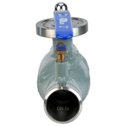 Кран шаровой регулирующий BVR3232P-SP-W-H Ду40 Ру40 нержавеющая сталь 316, уплотнение - RPTFE, неполнопроходной, под приварку, с рукояткой, с ниппелями