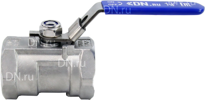 Кран шаровой BV3232P-SP-T-H Ду32 Ру63 стандартнопроходной двухходовой, нержавеющая сталь SS316, внутренняя резьба, уплотнение - PTFE, ручка-рычаг