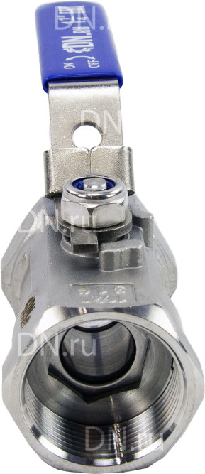 Кран шаровой BV3232P-SP-T-H Ду40 Ру63 стандартнопроходной двухходовой, нержавеющая сталь SS316, внутренняя резьба, уплотнение - PTFE, ручка-рычаг