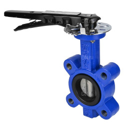 Затвор дисковый поворотный WBV1631N-2W-Fb-H Ду50 Ру16 LUG межфланцевый, корпус - чугун QT450, диск - нержавеющая сталь 304, уплотнение - NBR, с рукояткой
