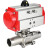 Кран шаровой BV3131P(3pc)-FP-W-ISO-H LONG Ду15 Ру63 полнопроходной, корпус - нержавеющая сталь 304, уплотнение - PTFE, под приварку, с пневмоприводом PA-DA-052