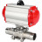Кран шаровой BV3131P(3pc)-FP-W-ISO-H LONG Ду15 Ру63 полнопроходной, корпус - нержавеющая сталь 304, уплотнение - PTFE, под приварку, с пневмоприводом PA-DA-052