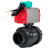 Кран шаровой BV4242E-FP-GRM-ISO Дн20 Ру10 полнопроходной, корпус - НПВХ, шар - НПВХ, уплотнение - EPDM, с пневмоприводом PA-DA-052 и магнитным переключателем ALS200D