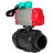 Кран шаровой BV4242E-FP-GRM-ISO Дн25 Ру10 полнопроходной, корпус - НПВХ, шар - НПВХ, уплотнение - EPDM, с пневмоприводом PA-DA-052 и магнитным переключателем ALS200D