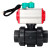 Кран шаровой BV4242E-FP-GRM-ISO Дн25 Ру10 полнопроходной, корпус - НПВХ, шар - НПВХ, уплотнение - EPDM, с пневмоприводом PA-DA-052 и магнитным переключателем ALS200D